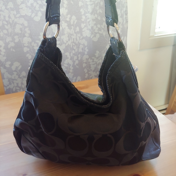 Coach Handbags - Coach Black Jacquard Signature C